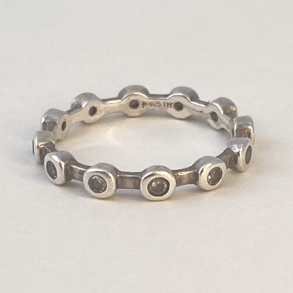 Silpada sterling silver and cubic zirconia band. Size 6. - Picture 2 of 4